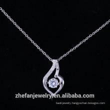 925 sterling silver dancing pendant with aaa cubic zirconia designer